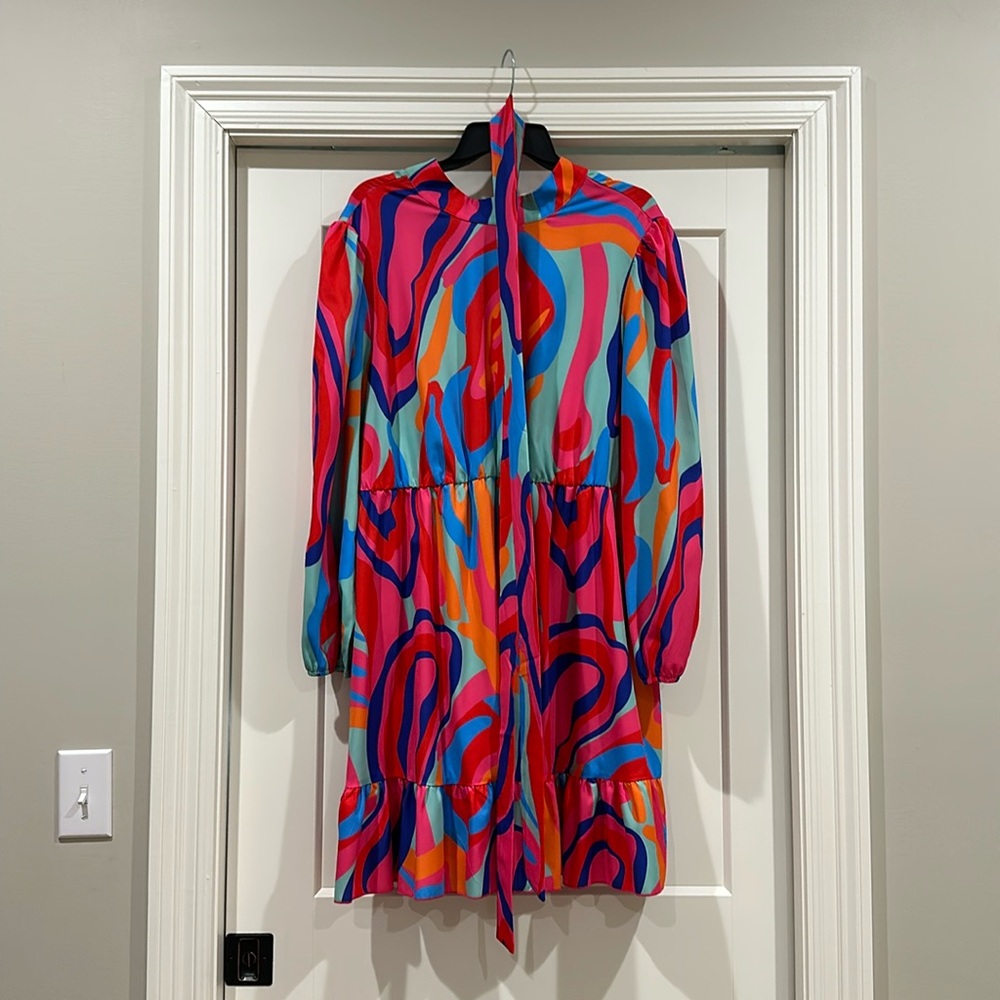 2X SHEIN Curve Retro Neon Dress